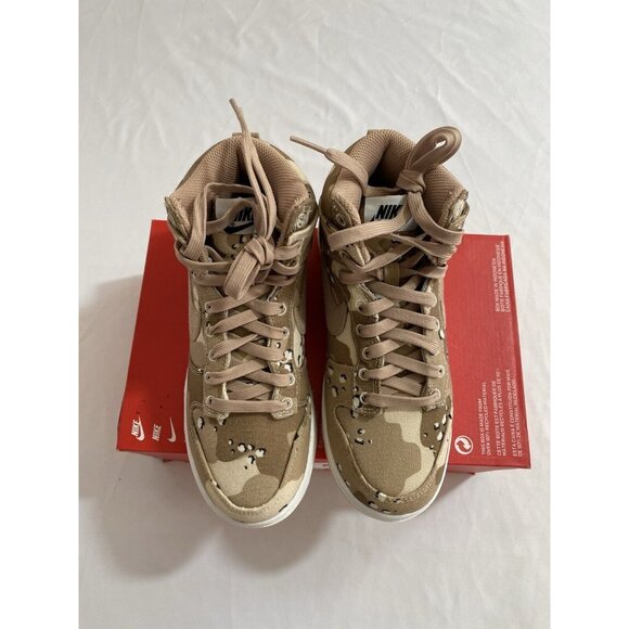 New Women’s Size 5 Brown Nike Dunk High Basketball Shoes DX2314 200 - Picture 2 of 9
